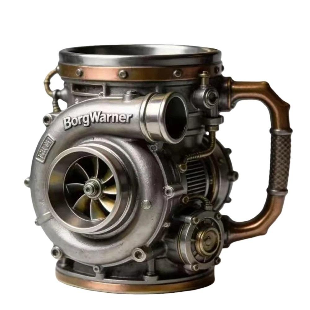 

Удобная ручка 3D Кружка-двигатель Прочная и долговечная Кружка для кофе Новая кружка-турбина Подарок для мужчин 1pc