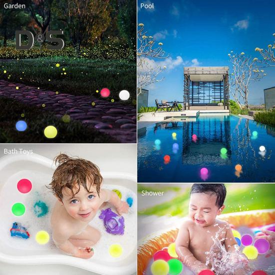 2/4 szt. Pływające światło basenowe z pilotem 16 kolorów RGB Zmieniające IP68 Wodoodporne Zasilane bateryjnie Zewnętrzny basen Wanna z hydromasażem Świecąca kula okrągła