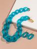 Statement Big Acrylic Long Chain Earring Necklace Set for Women Men Boho Thick Link Chain Necklaces Pendants Rock Jewelry Gifts
