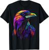 Colorful Raven Art Graphic T-shirt