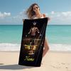 Personalized Cyberpunk Soldier Portrait Beach Towel Microfiber Beach Towel Thin Absorbent for Beach Swimming Yoga Bath Sports. 0910432
