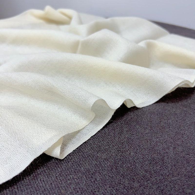 Popular Flax Plant Dyed White Scarf Summer Sunscreen Silk Silk Scarf Solid Color Cotton And Linen Shawl