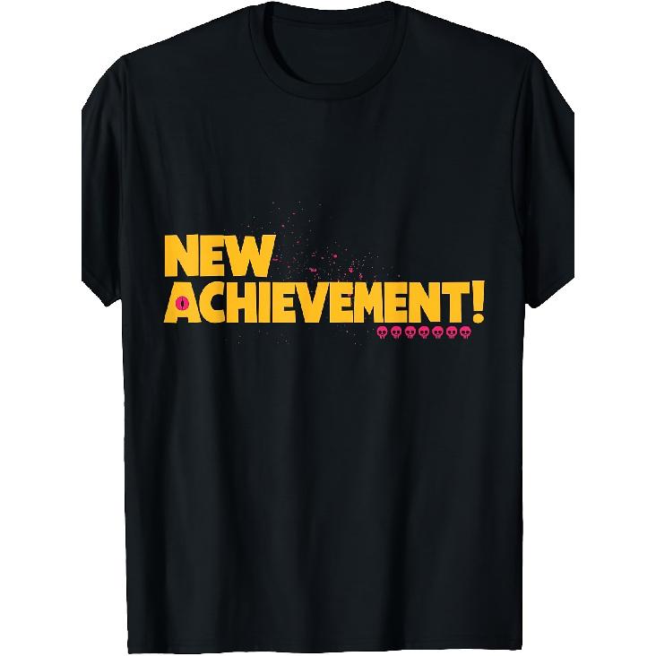 Men's S Dungeon Retro Gaming T-Shirt - 8-Bit Icon & Achievement Design Suitable for Gamers, Crew Neck Short Sleeve Tee with Pixelated Text, Machine