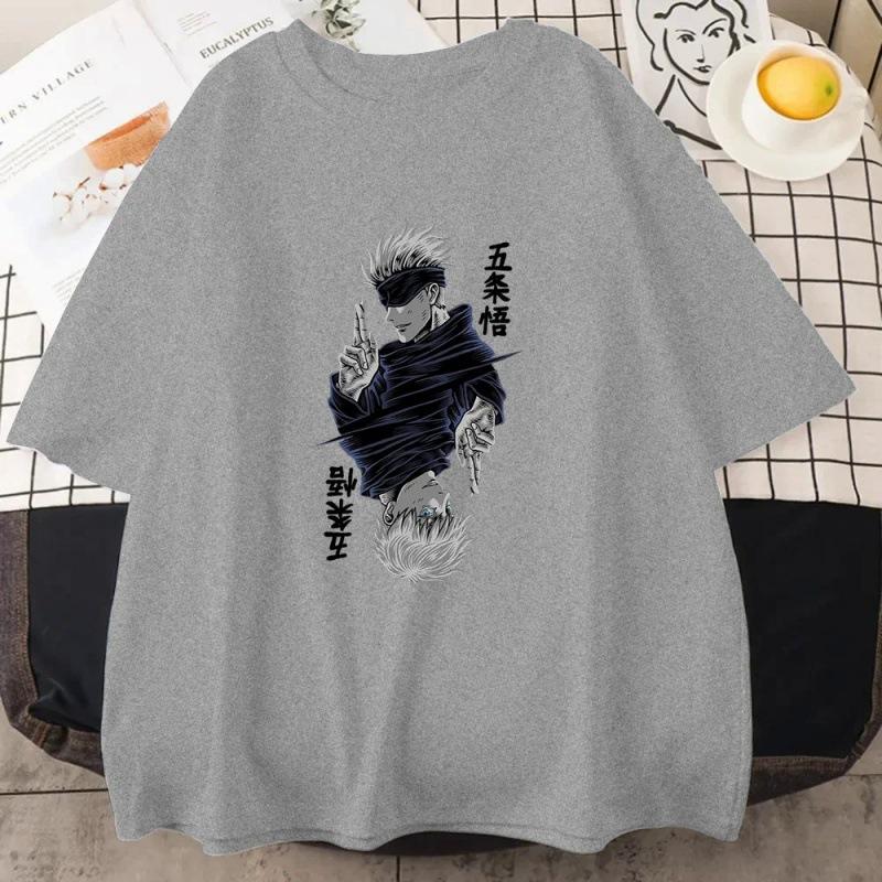 Anime Jujutsu Kaisen Satoru Gojo Graphic Printed T-shirt Unisex Casual Short Sleeve Summer T-shirt