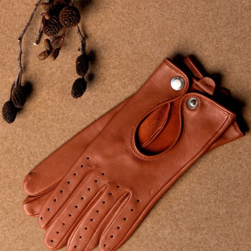 DENTS Truckston Women's Driving Gloves - Cognac