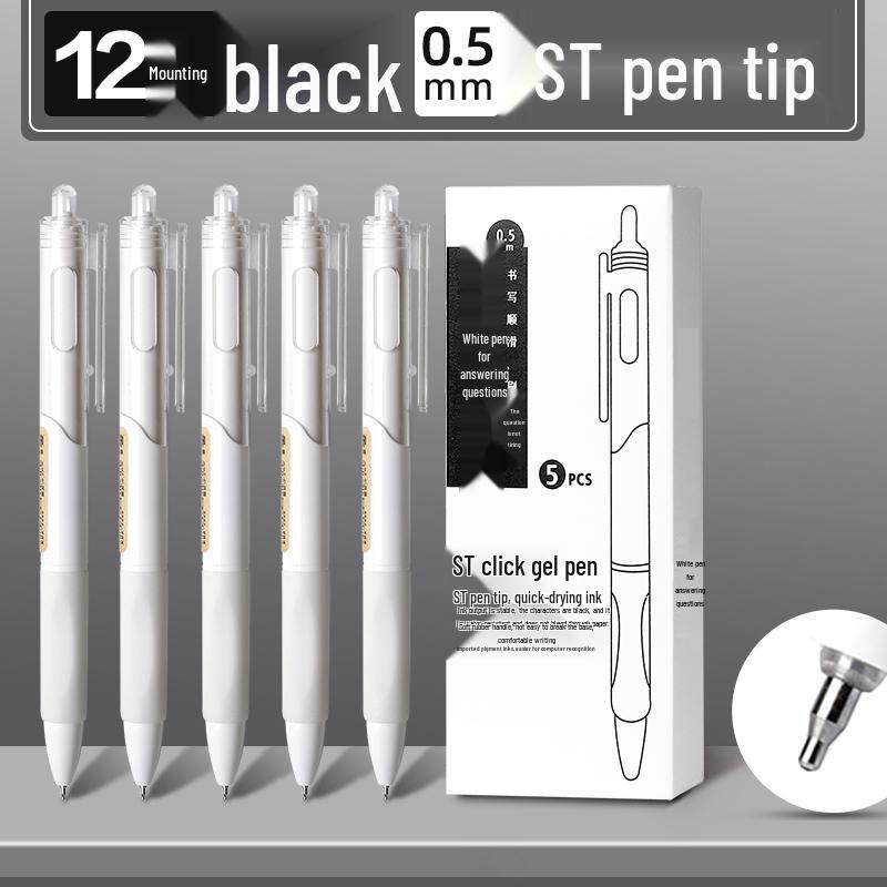 Quick-Dry 0.5mm Black Gel Pen Refill, Universal Needle Tip, Push-Action, Signing Replacement Core