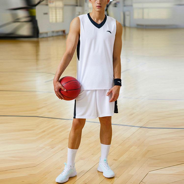 Anta Quick Dry Basketball Training Suit Men Sportswear White 152221211R-1