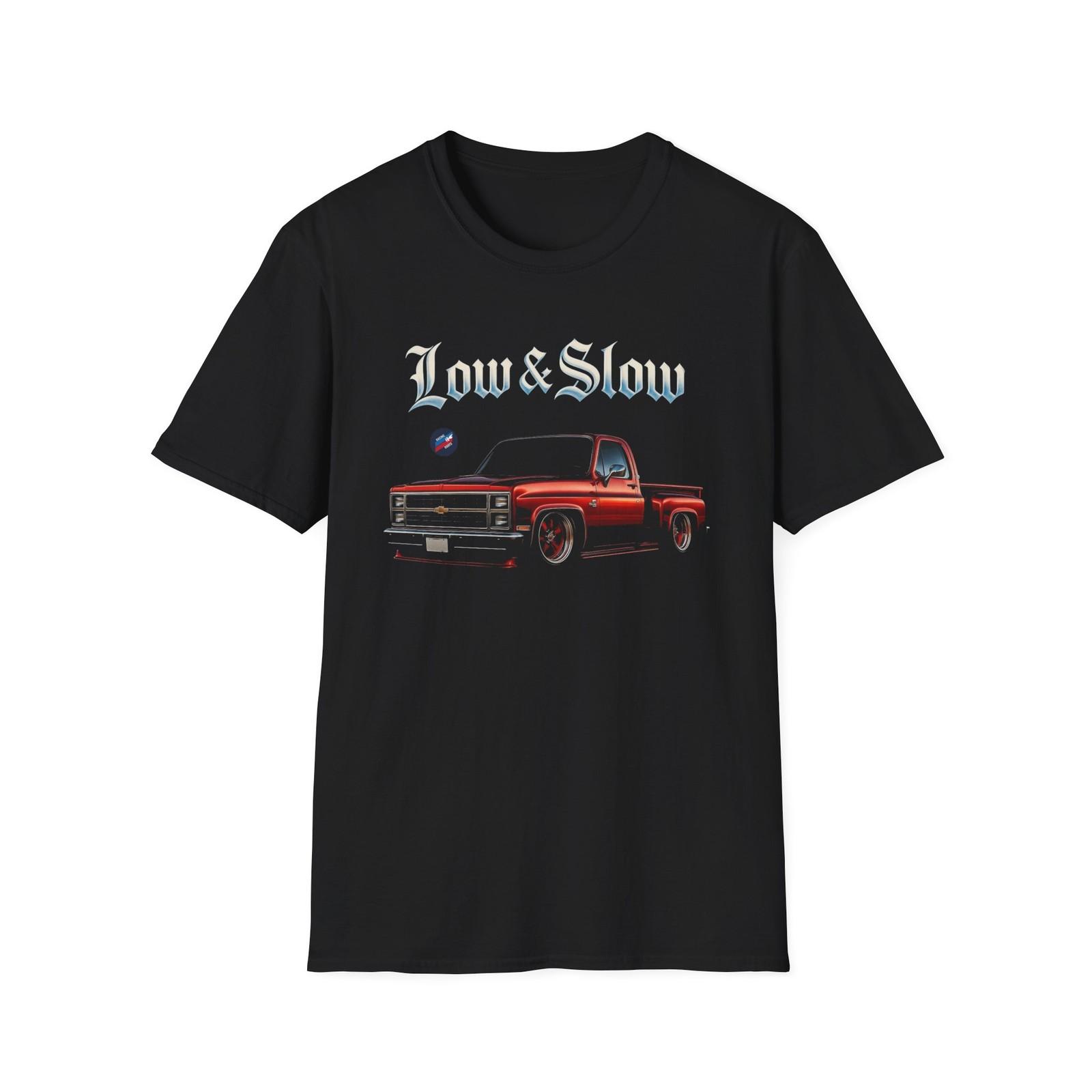 Low & Slow Chevy Truck Shirt – Slammed Squarebody Pickup Tee M