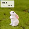 Cute White Hare Easter Decoration Dollhouse Ornament Miniature Rabbit Figurine Micro Landscape Resin Bunny Statue Fairy Garden