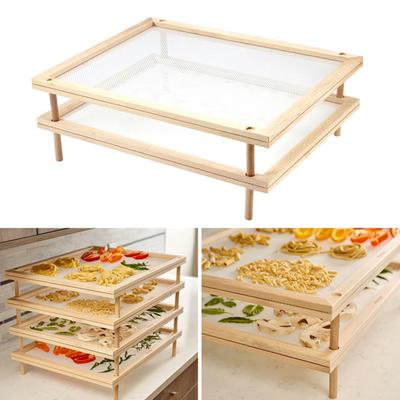 Food Drying Rack Stackable Multi-Tier Drying Rack Framed Mesh Pasta Drying Rack for Quick Air Drying Fruits Vegetables Herbs