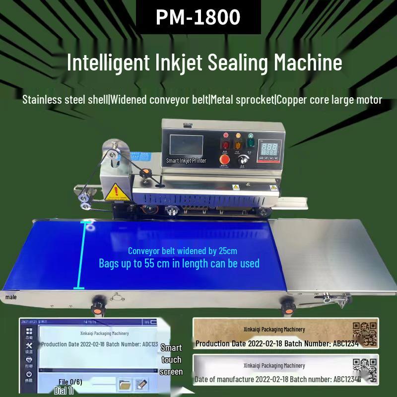 Automatic Continuous Sealing Machine for Aluminum Foil & Plastic Film Bags - Ideal for Packaging Tea & Masks