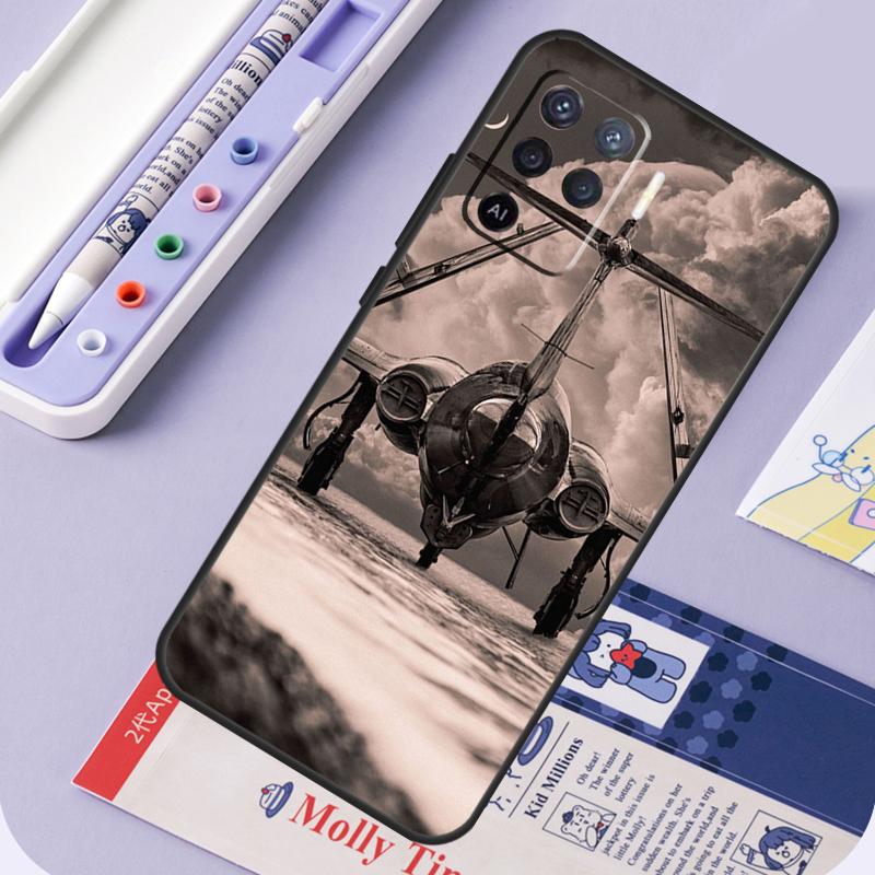Aircraft Plane For Oppo A17 A18 A94 A74 A54 A15 A38 A58 A78 A98 A40 A60 A80 A16 A76 A96 A57 A77 A5 Pro Case