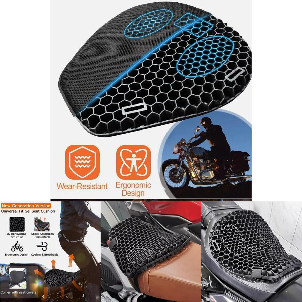 Premium Breathable Motorcycle Seat Cushion With Shock Absorption And Uv Protection Features For All Seasons Use