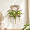Vase Wall Mounted Planter Wooden Flower Pot Water Plant Tube Stand Planter Holder  Living Room