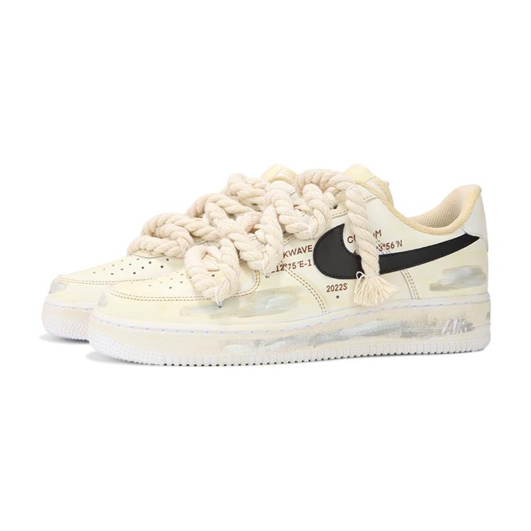 Nike Air Force 1 Low top Skateboard Shoes Women's Beige Yellow DD8959-100(Team24-)