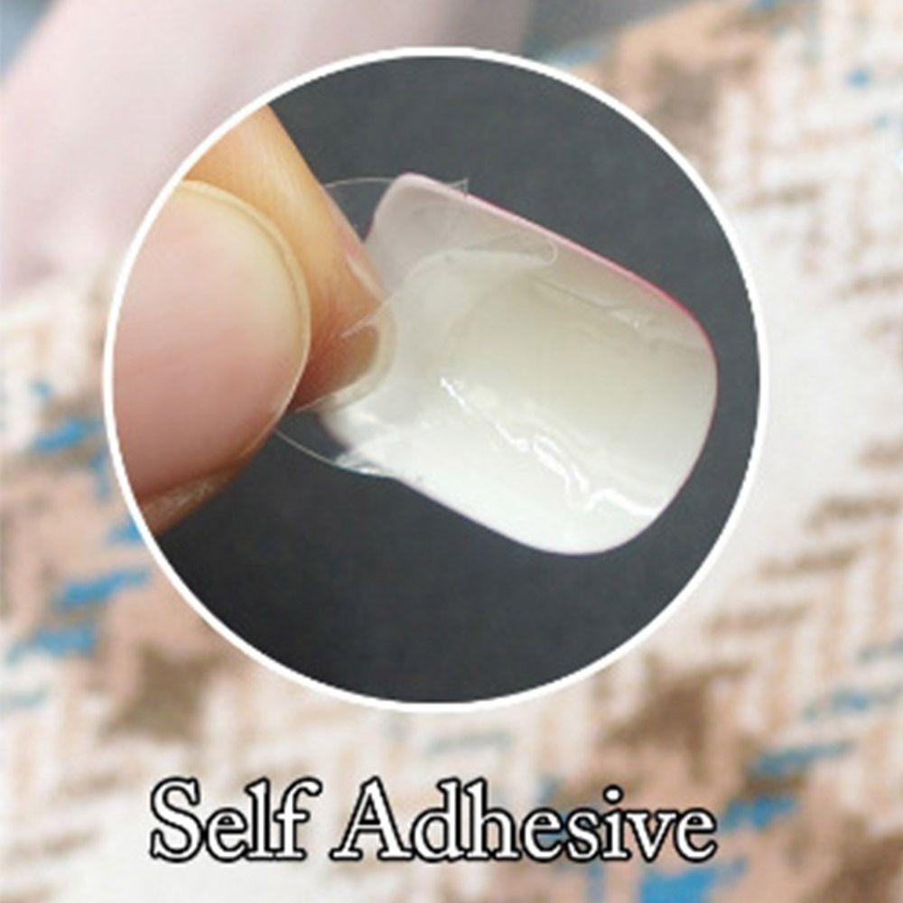 24pcs/Box Full Cover Fake Nails Round Head Nail Tips Women Press On Nails  Manicure Tool