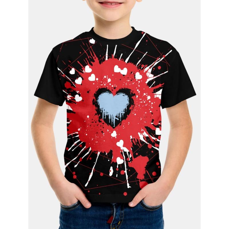 Girl Clothes Children's Clothing Short Sleeve Children's T-Shirts Boy Clothes Skull Print Vintage Children Summer Clothes Tops