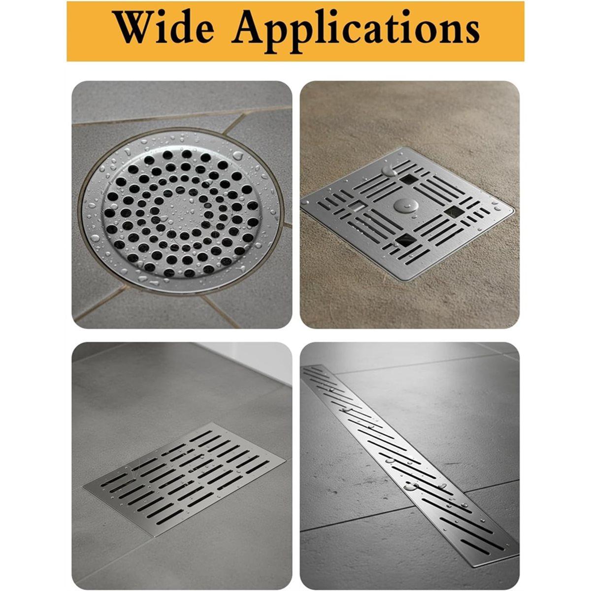 

2 Pack Disposable Shower Drain Hair Catcher with Removal Tool, Self-Adhesive Floor Drain Covers Stickers for Home Hotel China Mainland
