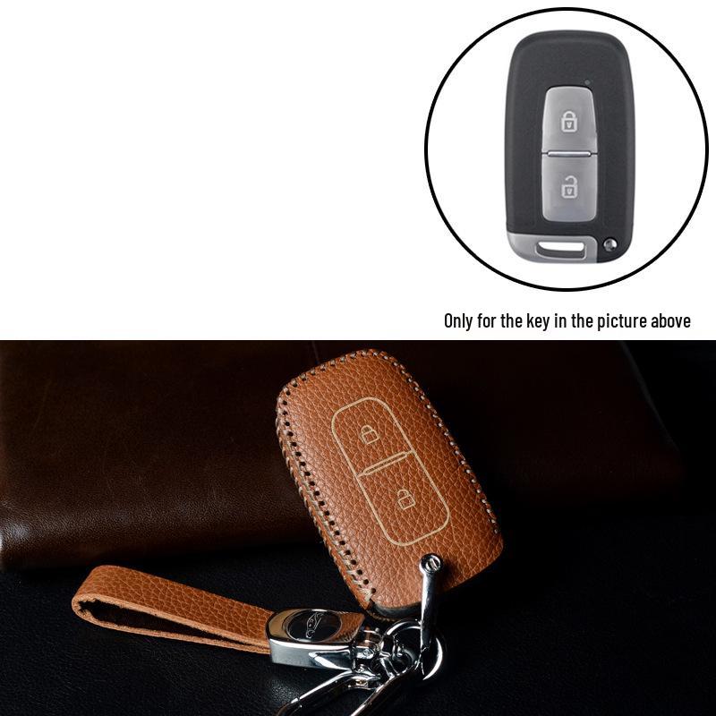 Hyundai Key Protection Leather Cover for Santa Fe, Genesis, Azera, Veloster, Launs Coupe