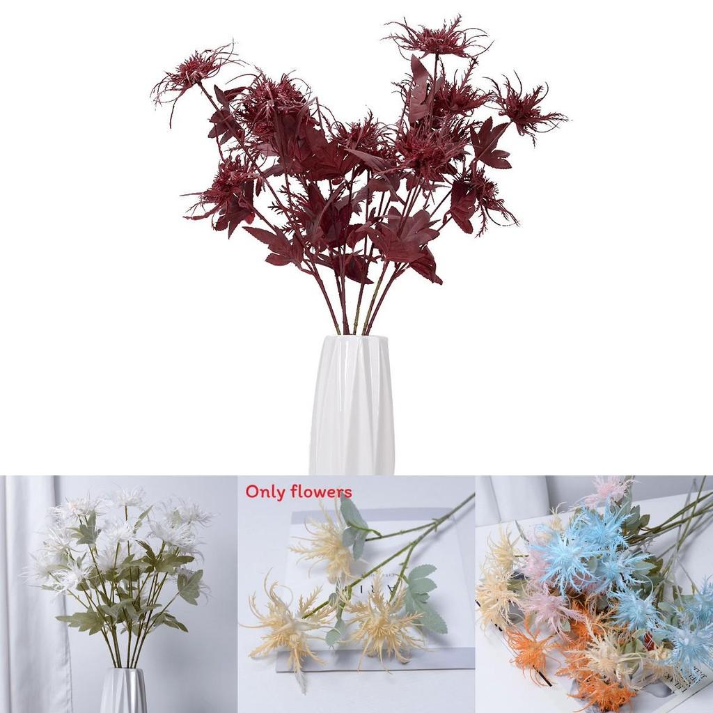 Plastic Eryngium Foetidum Flower For Event Decoration And Artistic Floral Craft