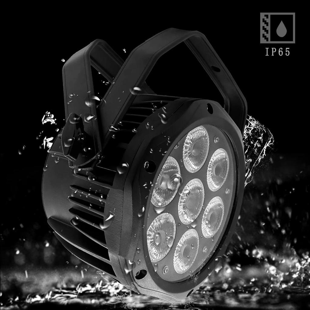 Waterproof 7x18W RGBWA UV 6 in 1 LED Par Light IP65 Outdoor Stage Light DMX Controlled Stage Lighting DJ atmosphere Disco Light