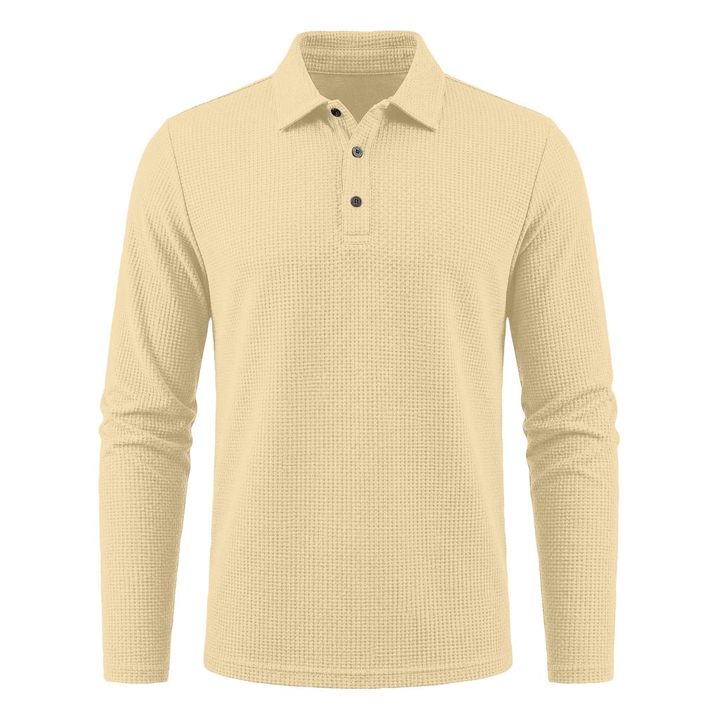 Men's Color Long Sleeve Casual Shirt for Spring and Fall