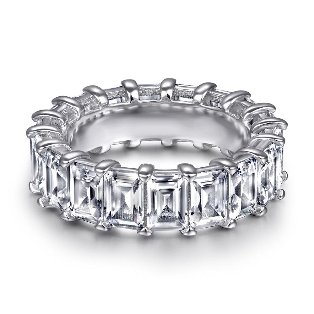 Wholesale Eternity Band Promise ring 925 Sterling silver Diamond cz Engagement Wedding Rings for women Men Finger Party Jewelry