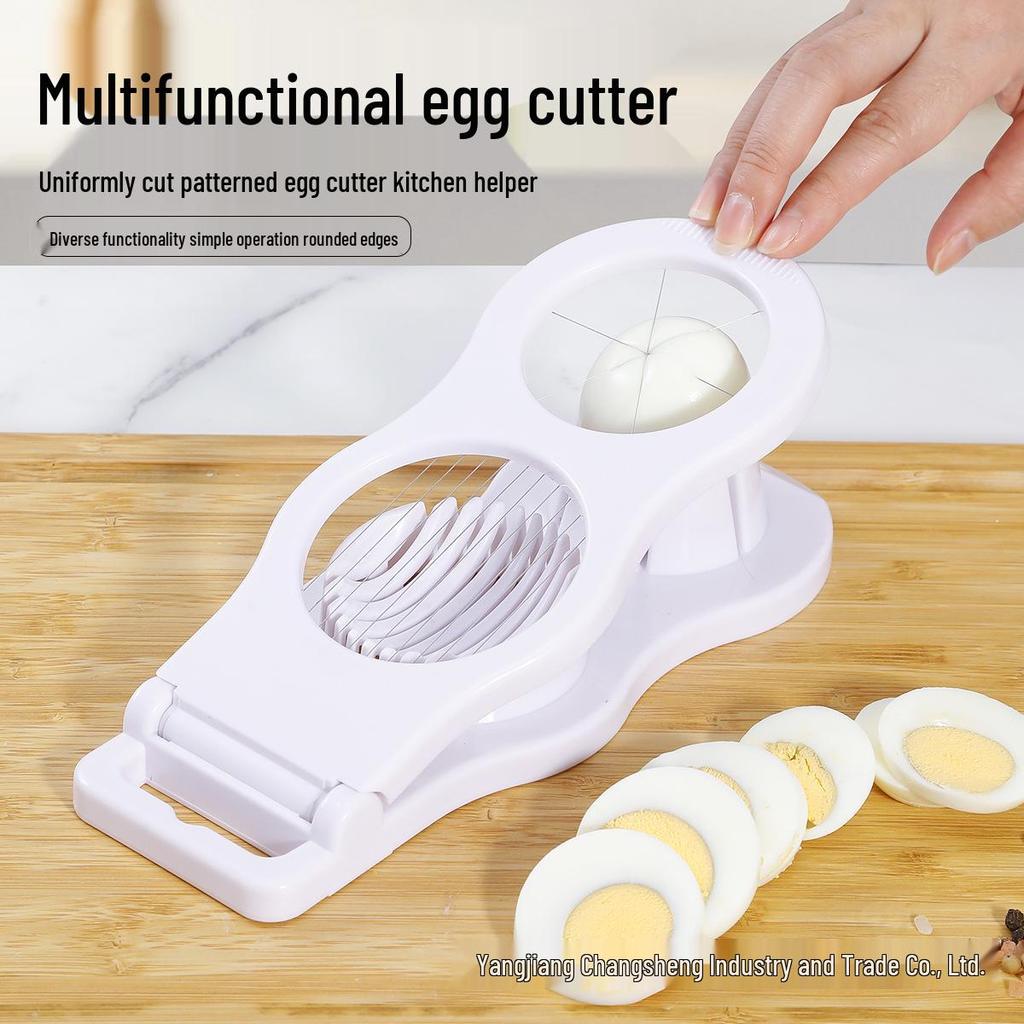 Dual-Function ABS Egg Slicer & Separator - Household Tool for Salted Duck Eggs