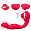 Female Double Orgasm Sucking Vibrator G Spot Clitoris Stimulator with Imitates Finger Touching Stimulation Sucker Oral Clitoris Stimulator Erotic