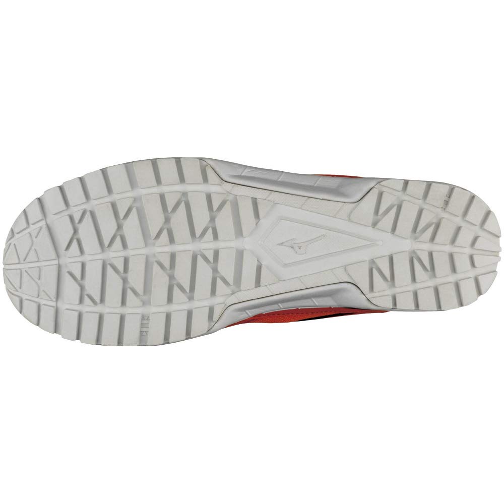 Mizuno VS Lightweight Safety JSAA Standard Work Orange X Silver X 25 3E All-Mighty Shoes, Lace-Up Mesh, Standard, (Type A), Navy, Cm,