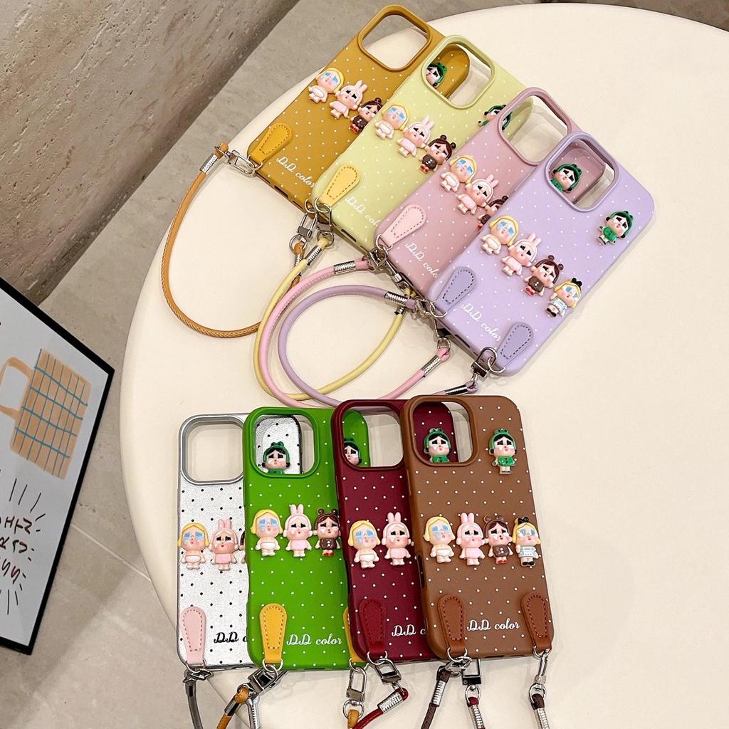 3D Crying Baby Doll iPhone 17 Pro Max Case with Lanyard, Fits Models 13-15, High-End Design.