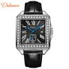 Dulunwe Fashionable Business Luxury Automatic Date Waterproof Square Dial Retro Automatic Mechanical Men's Watch