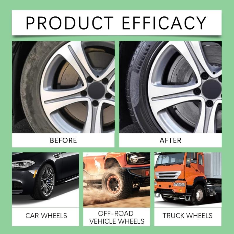 High Performances Tire Shine Sprays Quick Drying Tire Polish Enhancer Tire Restorer Sprays with Cloth Suitable for Vehicle