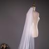 Bridal Veil with Hair Comb Double Layer Long Style Scalp-friendly Wedding Veil Soft Drooping Bridal Veil