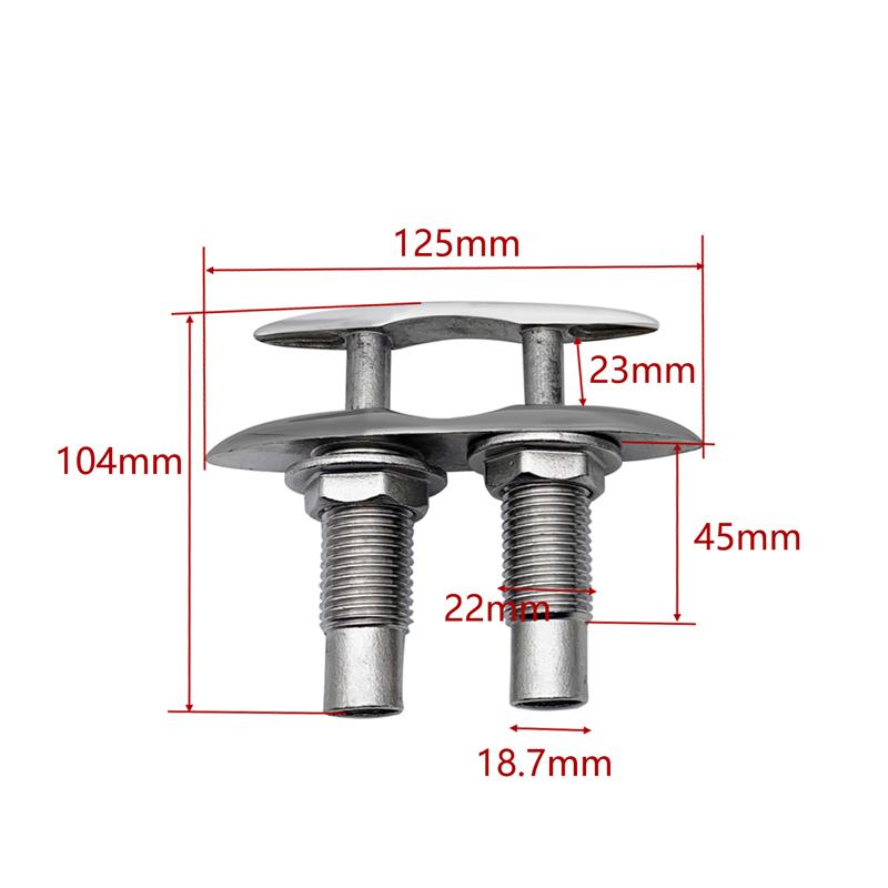 

AndyMarine 316 Stainless Steel 5/6inch Pop Up Cleat Boat Accessories Save Space Mooring Dock Neat Cleat Marine Yacht Bollard 5 inch