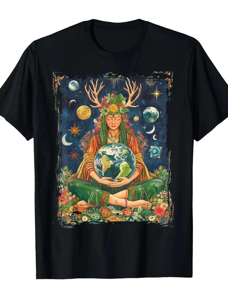 Gaia Greek Goddess Pagan Mother Earth Day T-Shirt - Women s & Men s Vintage Eco S