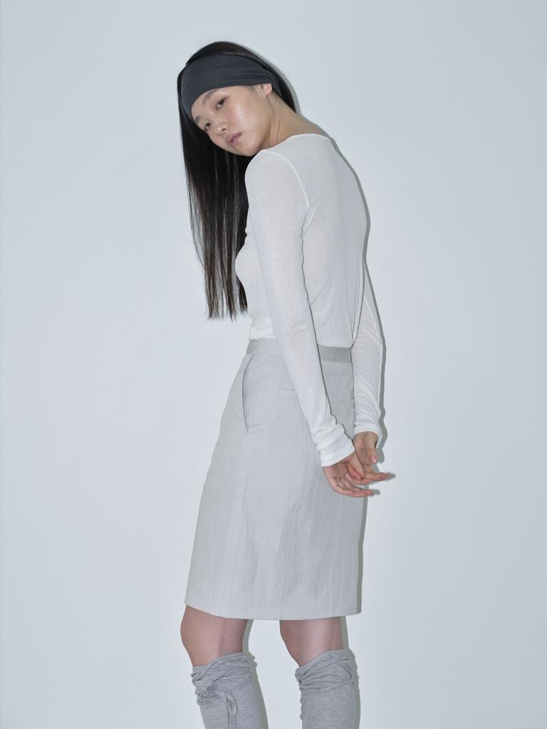 TEXT ROOM Cindy Silk T-Shirt_Ivory