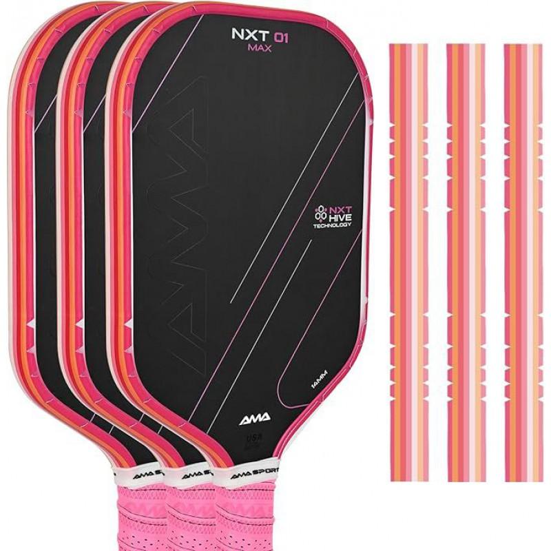 AMA SPORT Padel Racket Edge Guard 3-Pack Wear-Resistant Scratch-Proof Pro Training Match