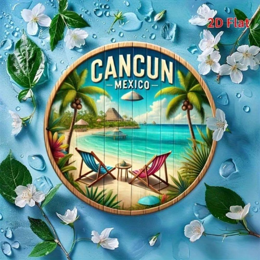 Metal Wall Art Monana Mexico Sign Vintage Style Kitchen Decor Aluminum Cancun Artwork