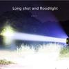 Outdoor Solar Strong Light LED Flashlight Portable Searchlight USB Rechargeable Waterproof Drop Resistant LED Camping Emergency