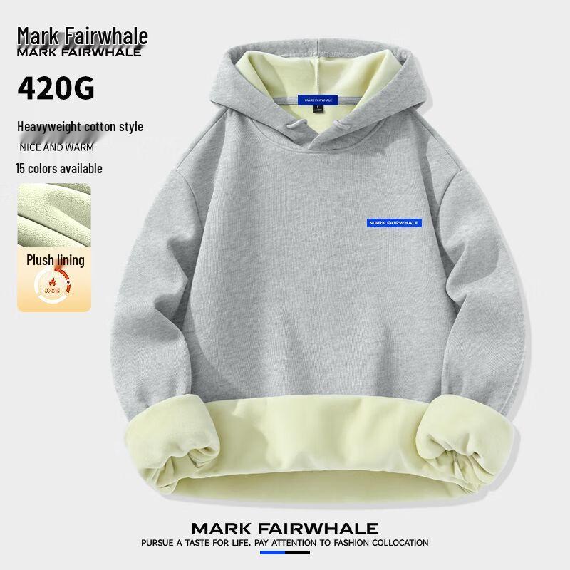 Mark Hua Fei Herren Schweres Fleece Kapuzensweatshirt