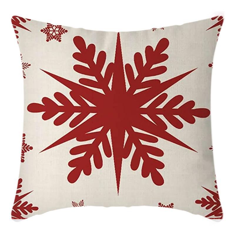 Christmas Throw Pillowcase Home Nordic Holiday Decoration Linen Super Soft Short Plush Sofa Pillowcase