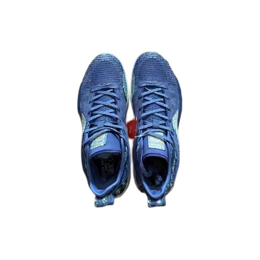 New LiNing YuShuai 13 Boom Cushioning Anti Slip And Wear Resistant Coverage Support Mid Top Basketball Shoes Men's Blue ABAQ013-15