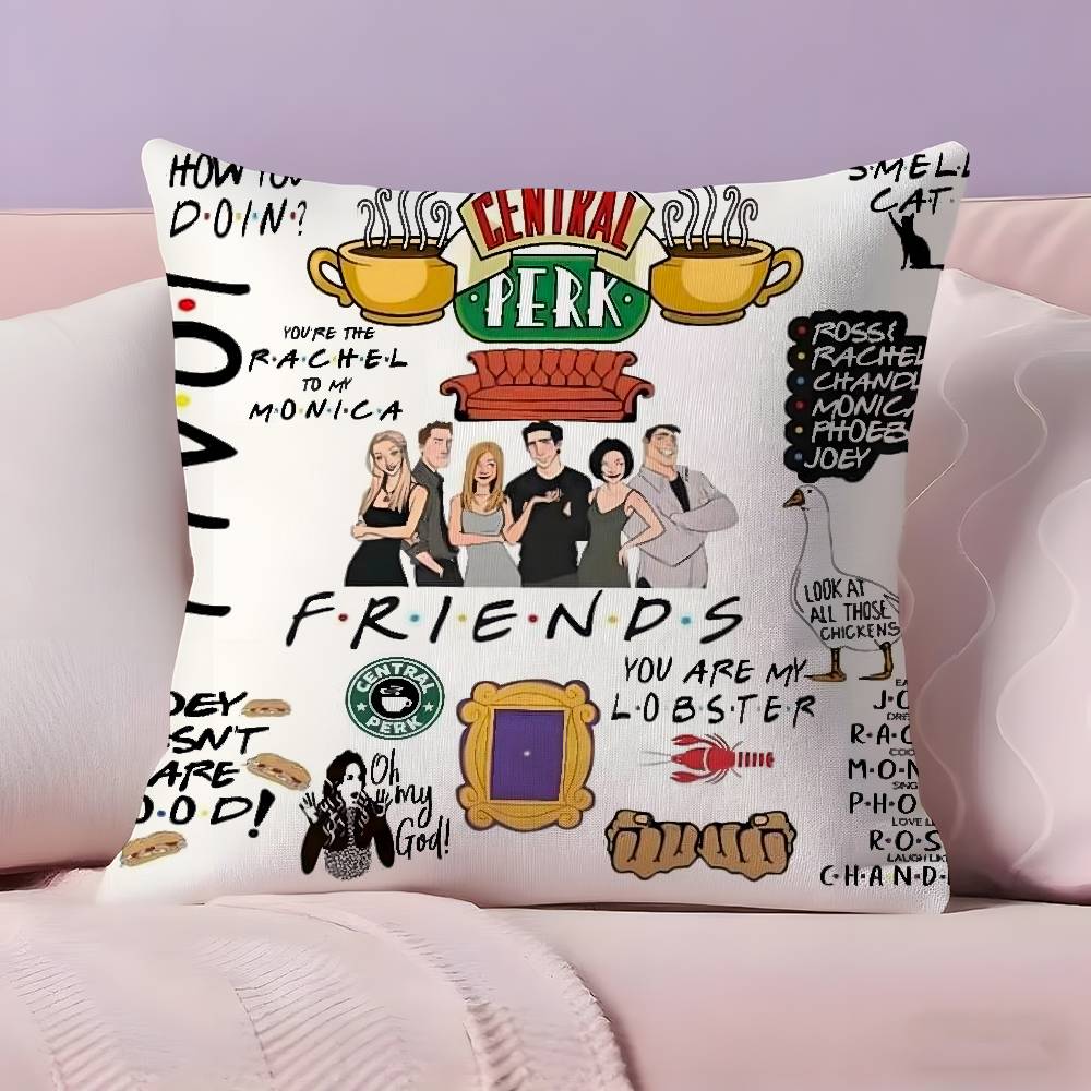 

Classic F-Friends TV Show Pillow Case Pillowcase Ultra Soft Skin Friendly Fabric Cloud Like Comfort & Concealed Zipper 18x18Inch