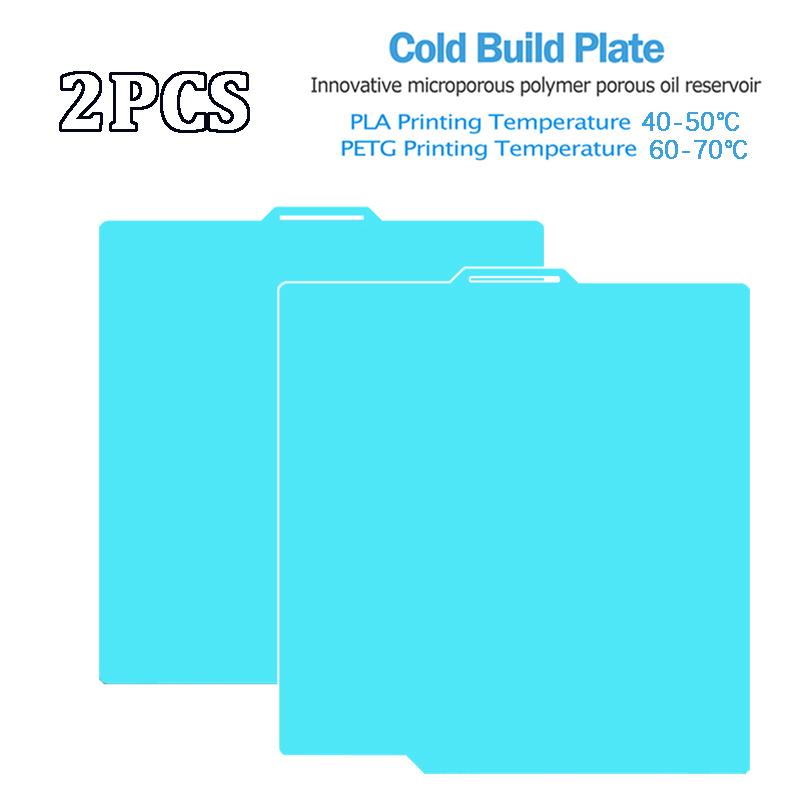 Glacier Cool Plate P2S Build Plate 257x257mm Double Sided Heated Bed Build Plate For Bambu Lab P1P P1S A1 X1 X1C X1E 3D Printers