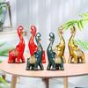Statues Figurines Decorative Accent Sculpture with Trunk up for Home Desktop Decoration Resin Crafts
