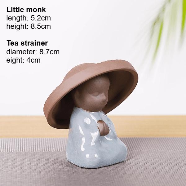 

Ceramic Tea Filter Household Filter Screen Little Monk s Straw Hat Desktop Ornament Chinese Tea Pet Tea Ceremony Accessories