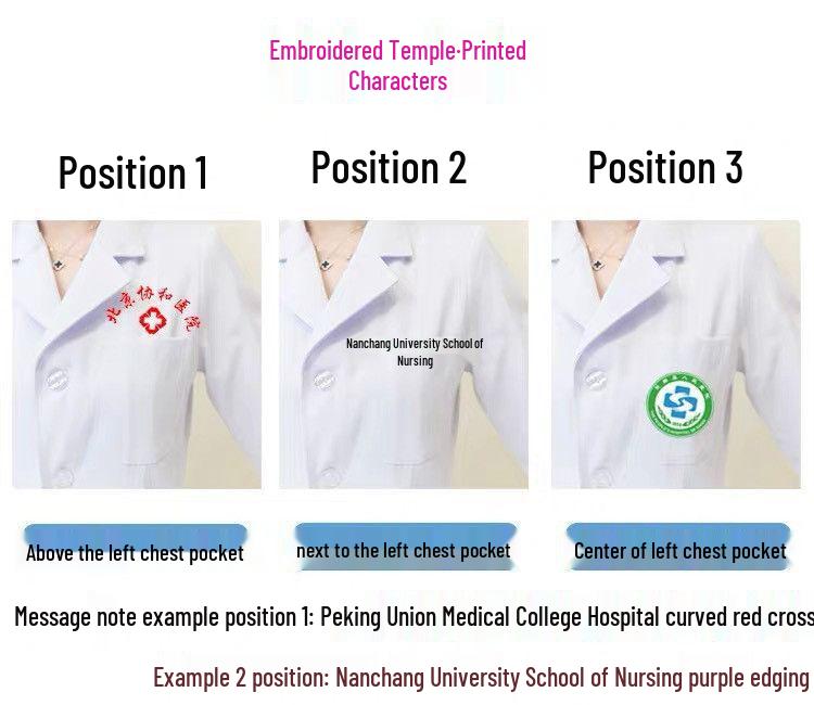 Navy Blue Long Sleeve Nurse Uniform Set for Spring & Autumn - Dental, Beauty Salon, Medical Use