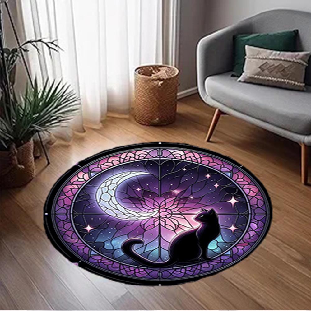 1pc Home Carpet Colorful Floral Design Rug Non Slip Office Decor Gift Living Room Bedroom