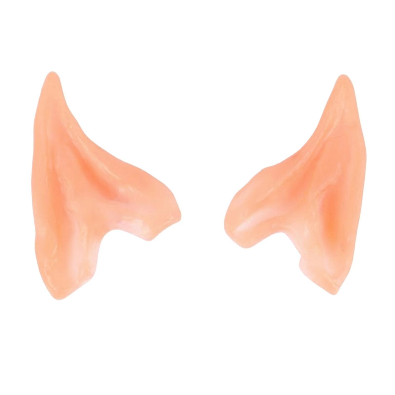 

Elf Ear Costume Accessories Half Ear Prosthetic Silicone Ears for Halloween Cosplay Party Dress Up and Theatrical Use One Size